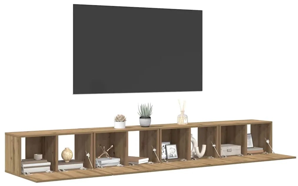 vidaXL Σετ επίπλου τηλεόρασης 4 pcs artisan δρυς 60 x 30 x 30 cm