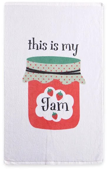 Ποτηρόπανο Βελουτέ My Jam White 40x60 - Nef-Nef Homeware