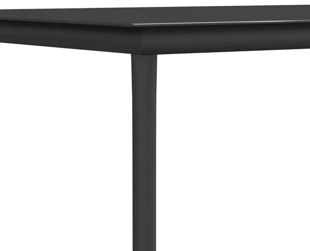 vidaXL Σετ Τραπεζαρίας Κήπου 5 Τεμαχίων Μαύρο Textilene & Ατσάλι