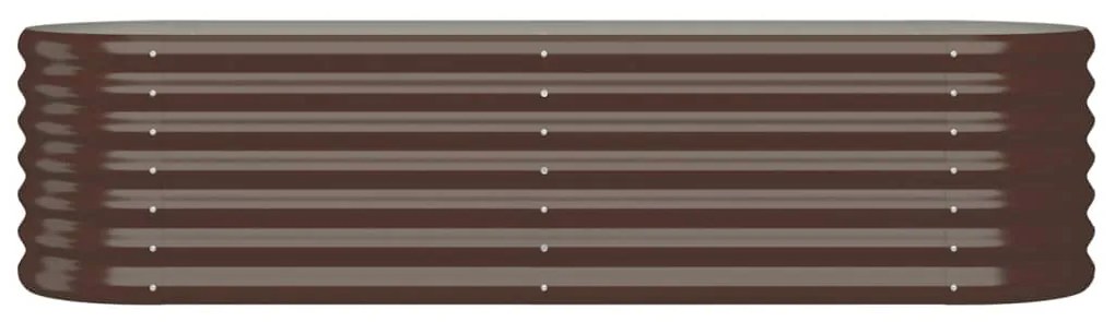vidaXL Ζαρντινιέρα Καφέ 152x40x36 εκ. Γαλβανισμένος χάλυβας