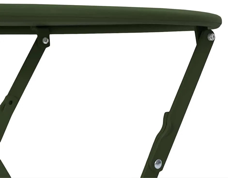 vidaXL Τραπέζι Bistro Σκούρο Πράσινο Ø 50 x 71 εκ. Ατσάλι με Πούδρα