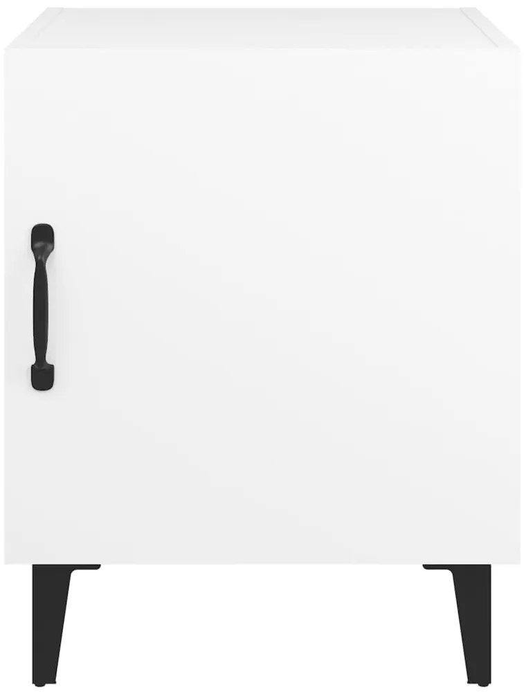 vidaXL Κομοδίνα 2 τεμ. Λευκά από Επεξεργασμένο Ξύλο