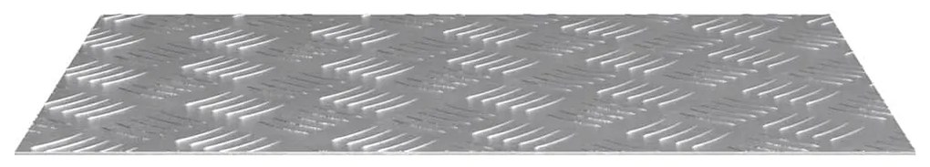 vidaXL Επιφάνειες Καρό 4 pcs Ασημί 60 x 40 cm Αλουμίνιο
