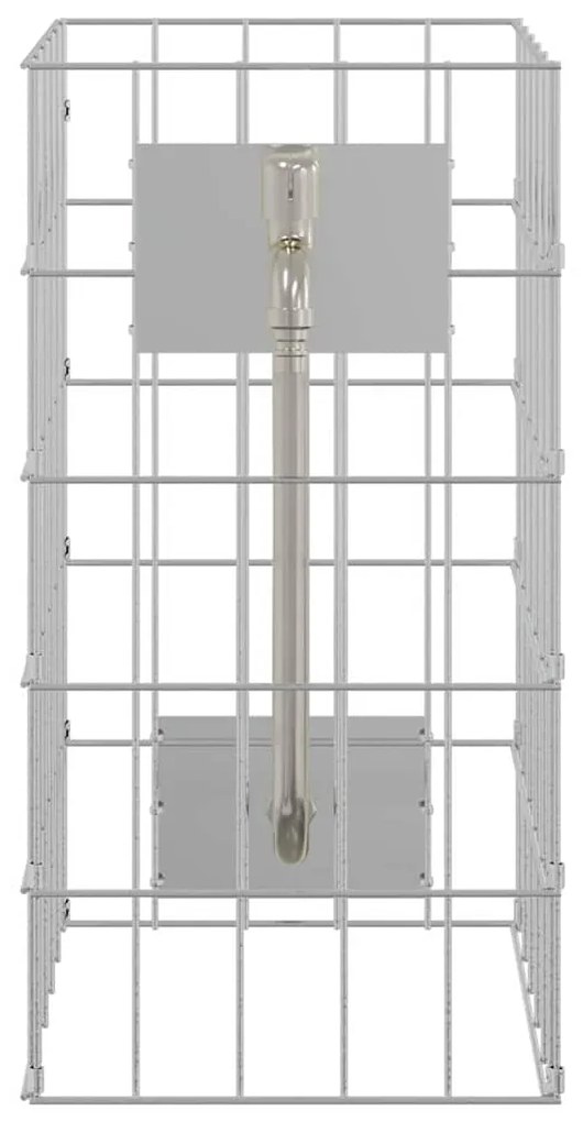 vidaXL Βρύση Γκαμπιόν Ασημί 26 x 25 x 50 εκ Ανοξείδωτο ατσάλι