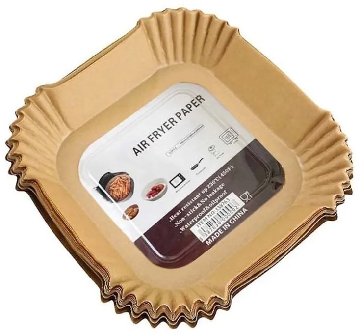 Αντικολλητικό Χαρτί για Air Fryer 20*20*4.5cm 50τμχ - Air fryer pad paper 50pcs 338761