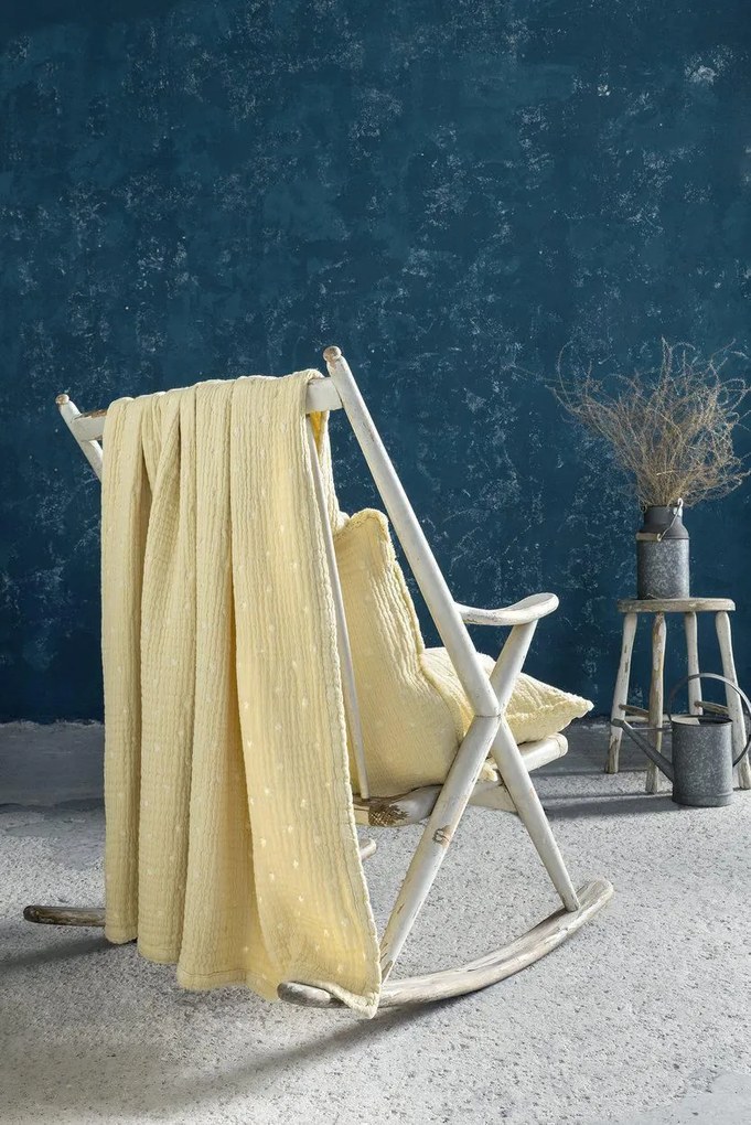 ΚΟΥΒΕΡΤΑ ΚΑΝΑΠΕ 130x170cm NIMA - BALMY MUSTARD BEIGE