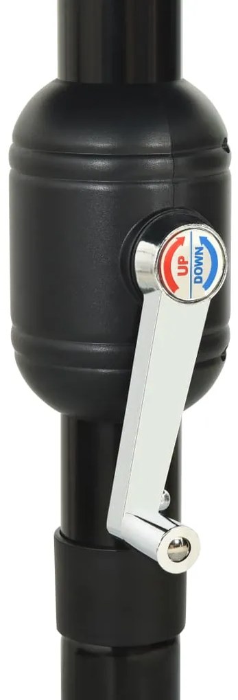 vidaXL Ομπρέλα Κήπου 3 Επιπέδων Μαύρη 3,5 μ. Ιστό Αλουμινίου