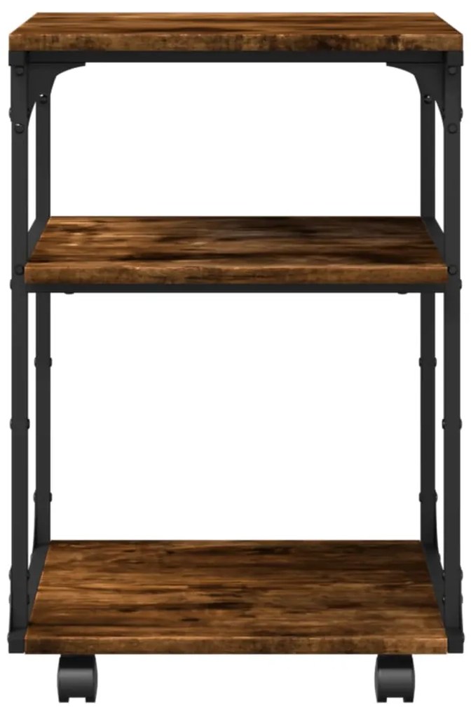 vidaXL Βάση Εκτυπωτή 3 Επιπέδων Καπνιστή Δρυς 43x48x64 εκ Επεξ. Ξύλο