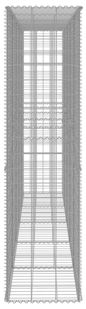 vidaXL Συρματοκιβώτιο Τοίχος 300x50x200 εκ. Γαλβαν.Χάλυβας + Κάλυμμα