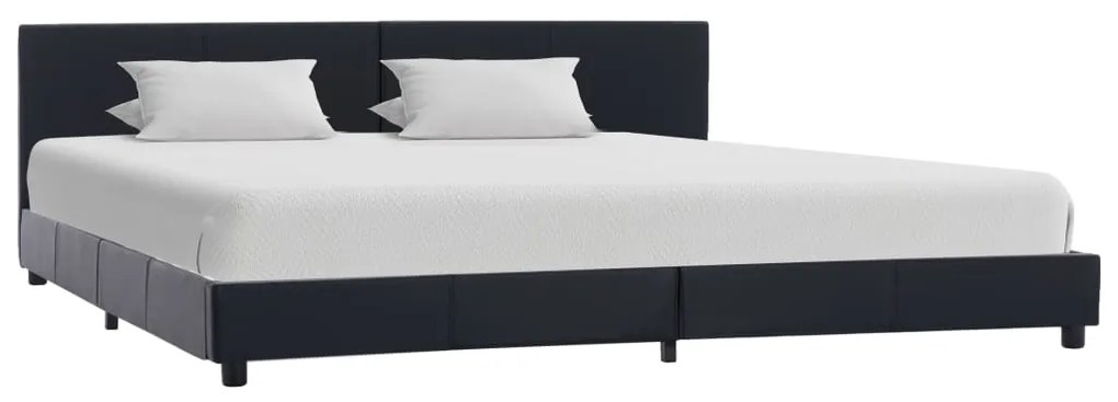vidaXL Πλαίσιο Κρεβατιού Μαύρο 180 x 200 εκ. από Συνθετικό Δέρμα