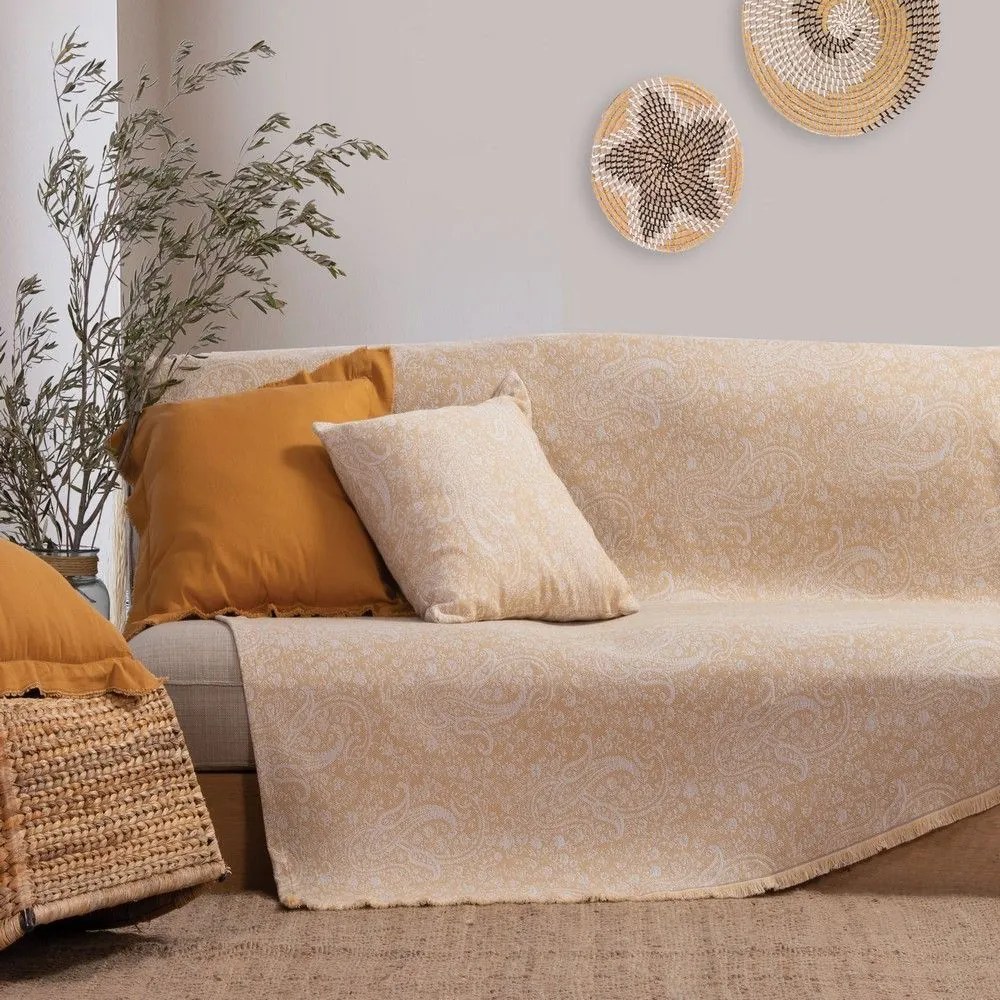 Ριχτάρι Anais Yellow Nef-Nef Three-Seater 170x300cm Βαμβάκι-Πολυέστερ