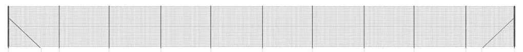 vidaXL Συρματόπλεγμα Περίφραξης Ανθρακί 1,8 x 25 μ. με Καρφωτές Βάσεις