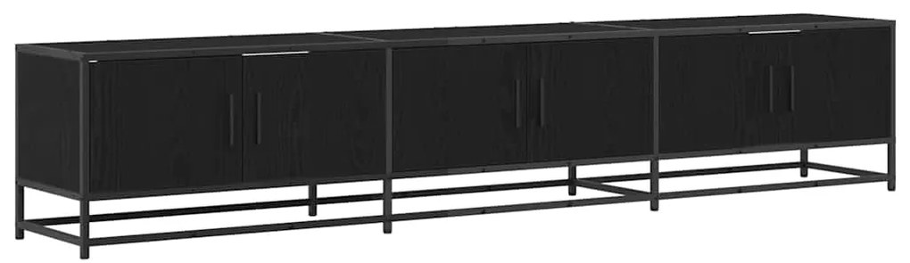 vidaXL Ντουλάπι TV Μαύρη δρυς 210 x 35 x 41 εκ Επεξεργασμένο ξύλο