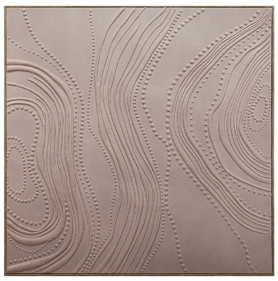 Πίνακας Καμβάς Mdf-Ps Plastic Σομόν ESPIEL 80x3,5x80εκ. FAL314
