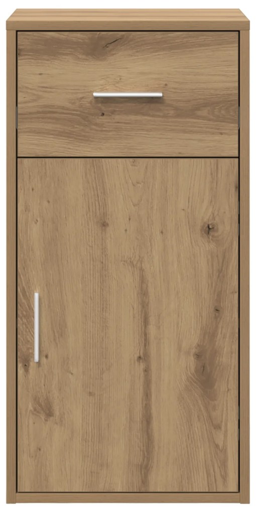 vidaXL Πλαϊνό γραφείο με συρτάρι artisan δρυς 38 x 34,5 x 75 εκ