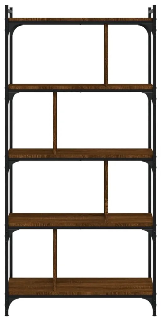 vidaXL Βιβλιοθήκη 5 Επιπέδων Καφέ Δρυς 76 x 32 x 158 εκ. Επεξ. Ξύλο