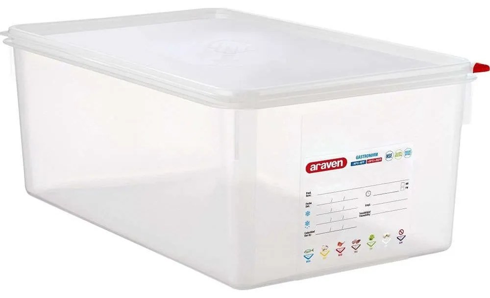 Φαγητοδοχείο Hermet GN 1/1 03038 AR00003038 27,5lt  53x32,5x20cm Clear Araven Polypropylene