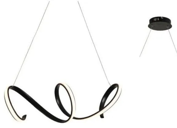 Φωτιστικό Οροφής Led HM91LEDP64BK 40W 3000K 2400lm 64X22ΧΗ120 Black Aca Decor Aluminium