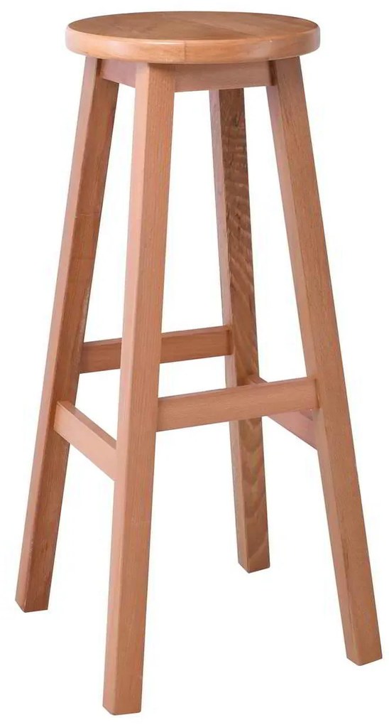 ΟΞΥΑ Σκαμπό BAR Τετράγωνο- Λούστρο Φυσικό 35x35x77cm (ΚάθισμαΦ30cm)