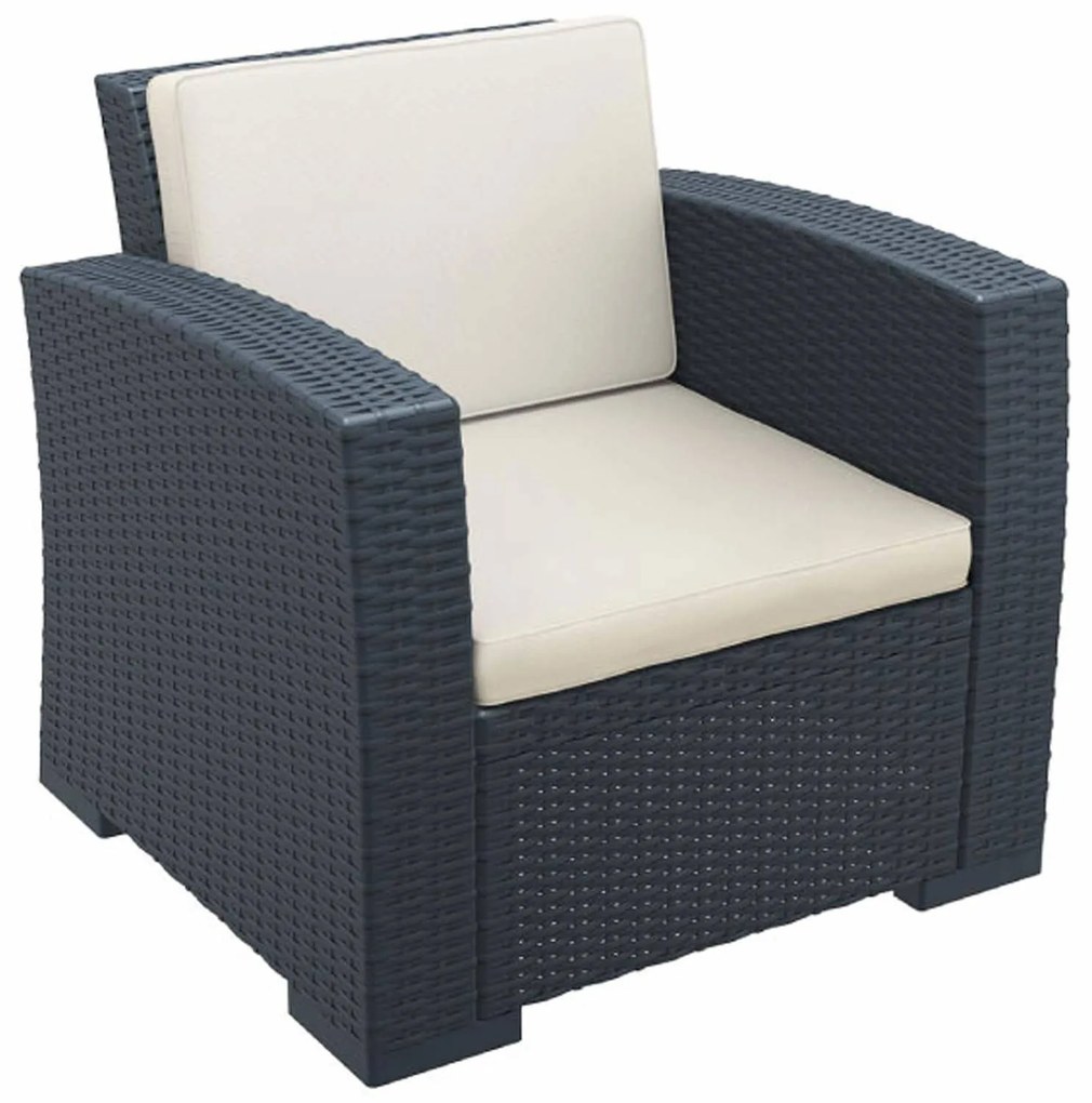 Μαξιλάρι Καθίσματος Monaco White 53-0170 58X58X7cm Siesta Πολυέστερ