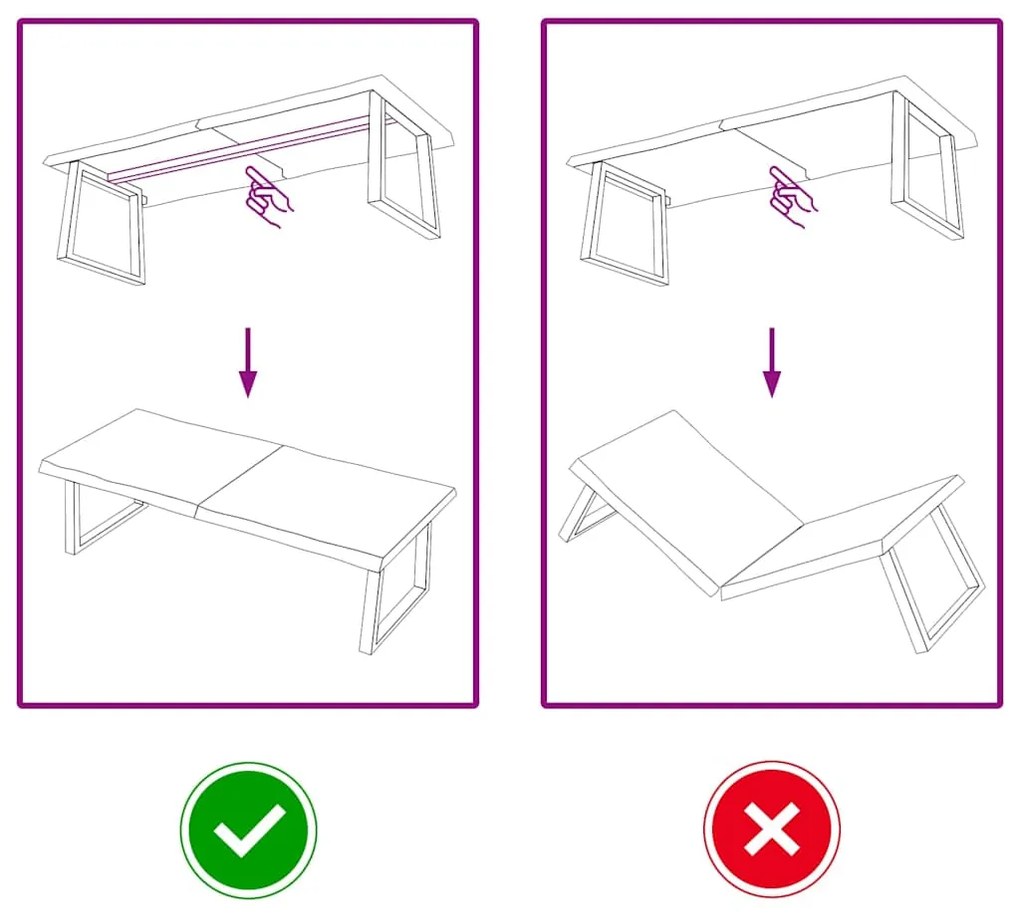 vidaXL Επιφ Τραπεζιού Αν Καφέ 140x60x(2-4)εκ.Ακατέργ. Μασίφ Ξύλο Δρυός