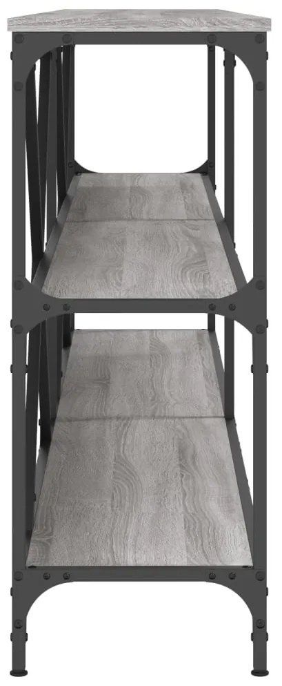 vidaXL Τραπέζι Κονσόλα Γκρι Sonoma 200x30x75 εκ. Επεξ. Ξύλο + Σίδηρος