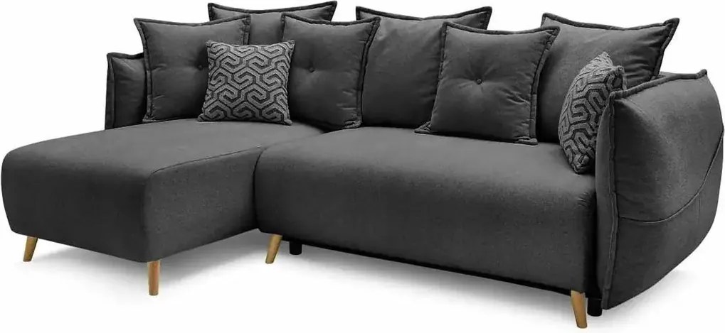 Corner Sofa-Bed Puffy - Anthracite Anthracite