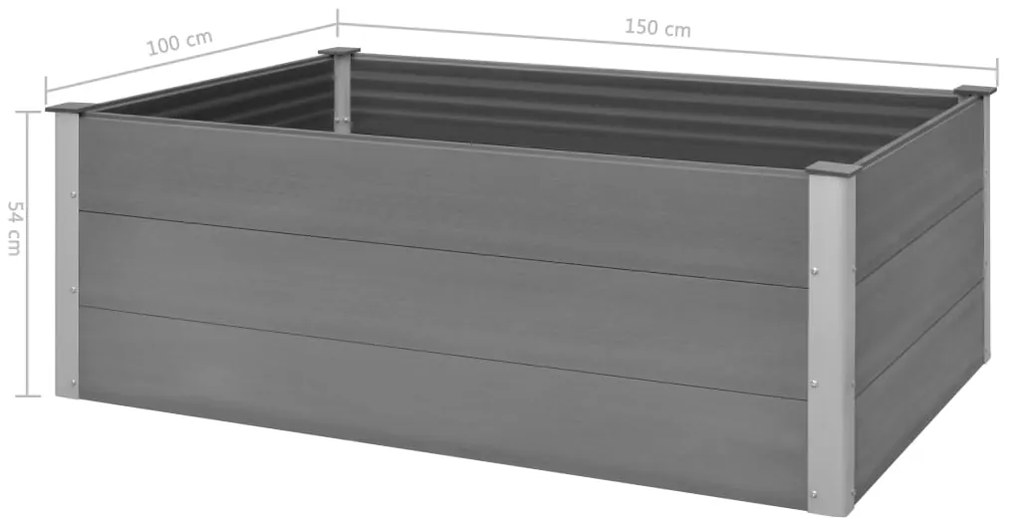 ΖΑΡΝΤΙΝΙΕΡΑ ΥΠΕΡΥΨΩΜΕΝΗ ΓΚΡΙ 150 X 100 X 54 ΕΚ. ΑΠΟ WPC 43609