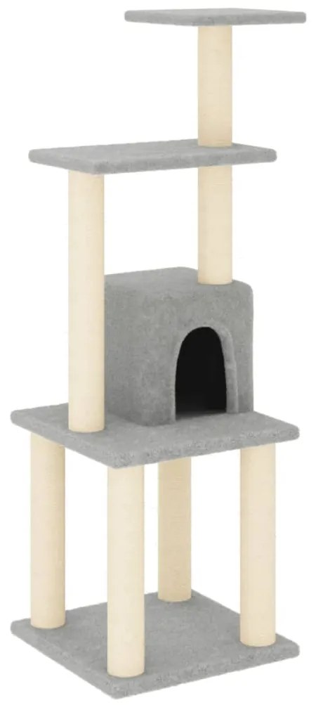 vidaXL Γατόδεντρο Aνοιχτό Γκρι 105 εκ. με Στύλους Ξυσίματος από Σιζάλ