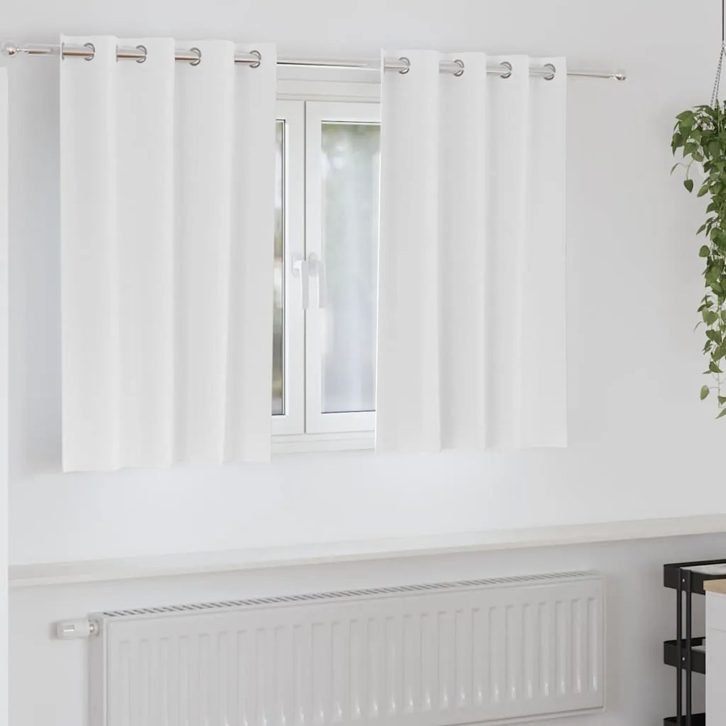 vidaXL Κουρτίνες 2 pcs Καθαρό Λευκό 140 x 140 cm Πολυεστέρας