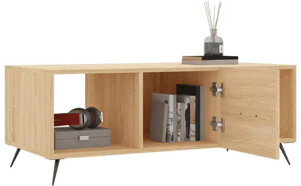vidaXL Τραπεζάκι Σαλονιού Sonoma Δρυς 102x50x40 εκ. από Επεξεργ. Ξύλο