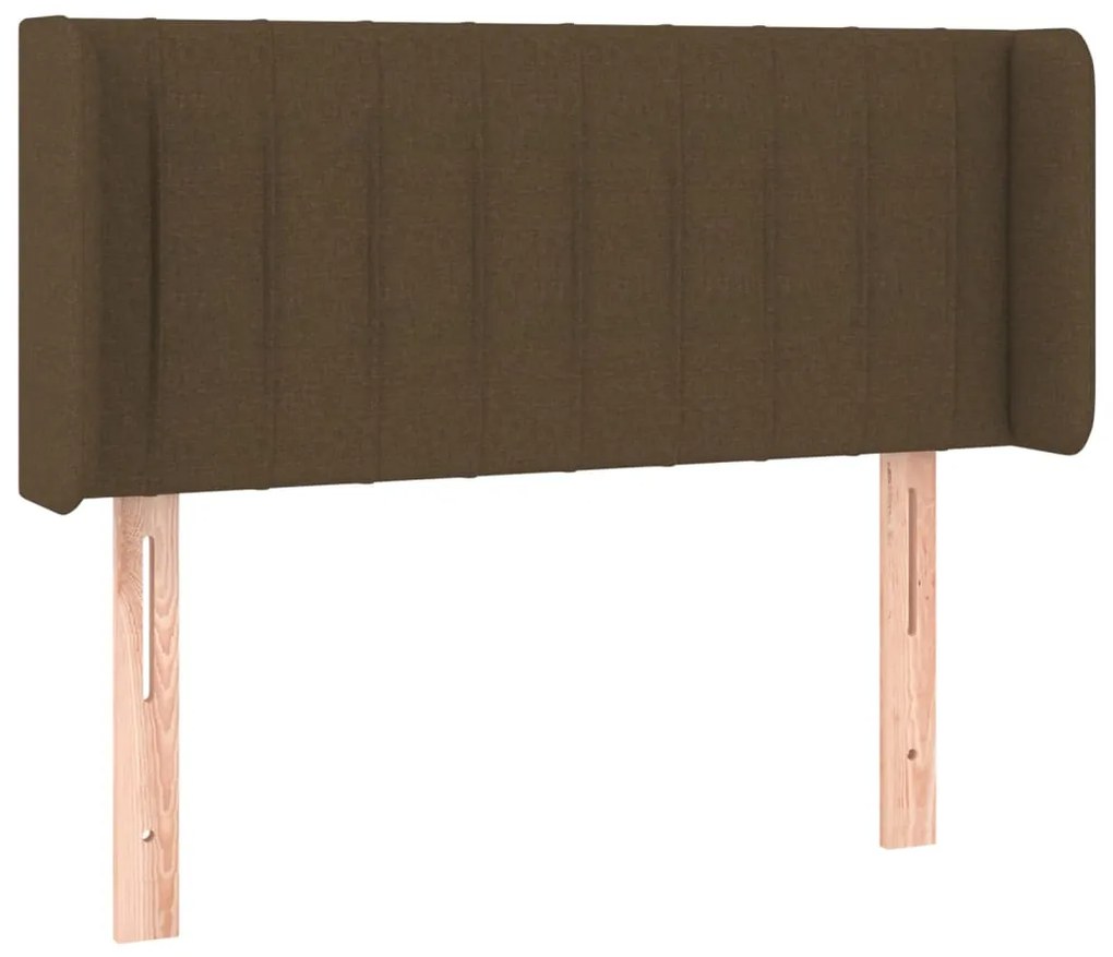 vidaXL Κεφαλάρι με Πτερύγια Σκούρο Καφέ 93x16x78/88 εκ. Υφασμάτινο