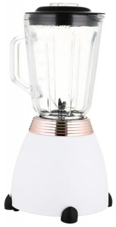 Μπλέντερ Laretti LR-FP7310, 500W, 1.5 l, Ανοξείδωτες λεπίδες, 2 ταχύτητες + παλμός, Μηχανισμός κλειδώματος, Λευκό