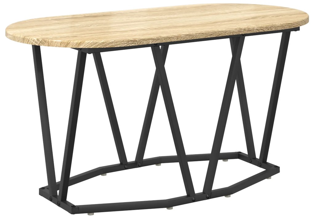 vidaXL τραπεζάκι σαλονιού από δρυς Sonoma 80x40x40,5 cm από ξύλο και μέταλλο