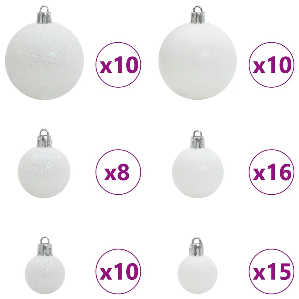 vidaXL Τεχνητό Χριστουγεννιάτικο Δέντρο Λευκό 240 cm PVC και Ατσάλι