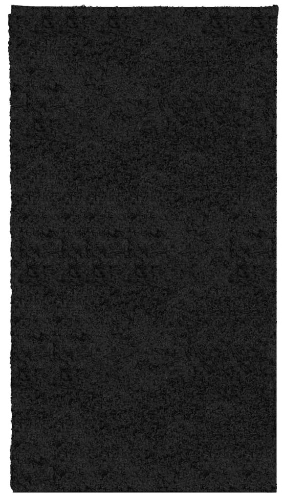vidaXL Χαλί Shaggy με Ψηλό Πέλος Μοντέρνο Μαύρο 60 x 110 εκ.