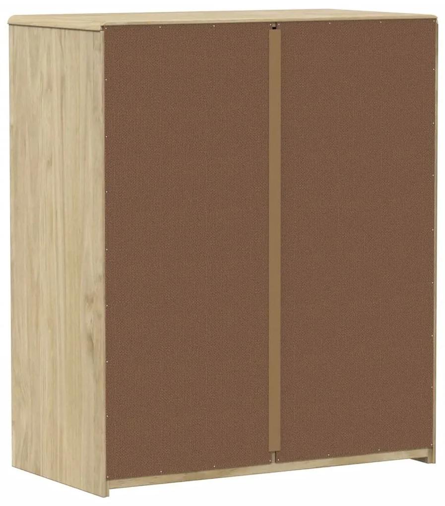 Συρταριέρα SAUDA Χρώμα Δρυός 76,5x39x91 εκ. Μασίφ Ξύλο Πεύκου - Καφέ