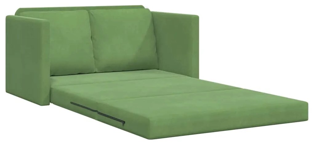 vidaXL Καναπές-κρεβάτι Ανοιχτό πράσινο 122 x 70 x 60 εκ Βελούδο