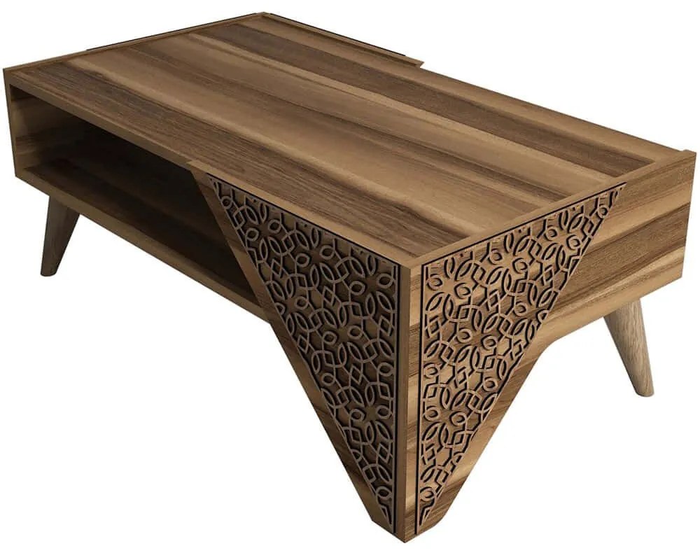 Τραπέζι Σαλονιού Beril 845HCT2802 105x40x58cm Walnut