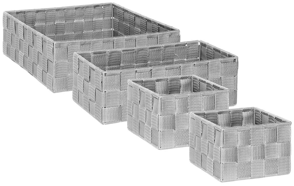 Καλάθια Αποθήκευσης (Σετ 4τμχ) F-V Square L.Grey 138131H