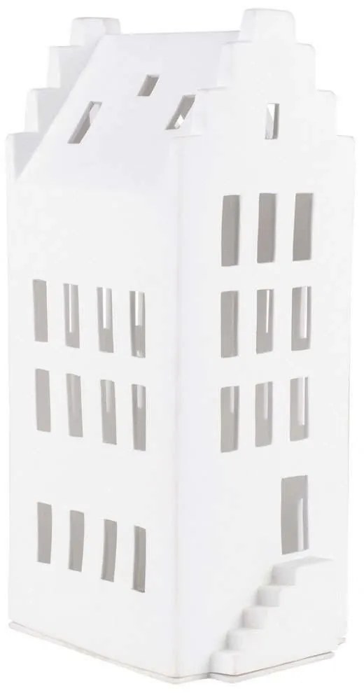Κηροπήγιο Για Ρεσώ Lighthouse Gable Roof RD0090337 11,5x15,5x31,5cm White Raeder Porcelain