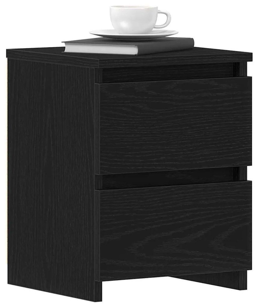 vidaXL Κομοδίνο Μαύρη δρυς 30 x 30 x 40 cm Επεξεργασμένο ξύλο