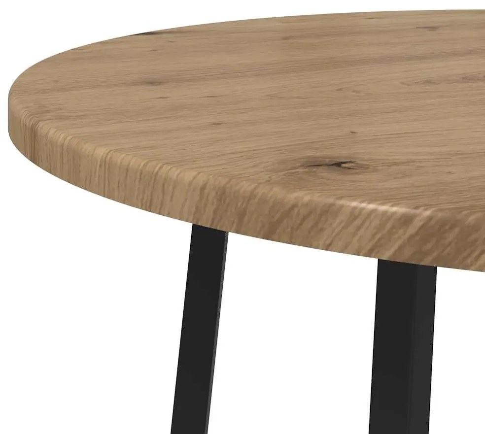 vidaXL Σετ βοηθητικά τραπεζάκια με ράφι 2 pcs Δρυς Artisan και Μαύρο