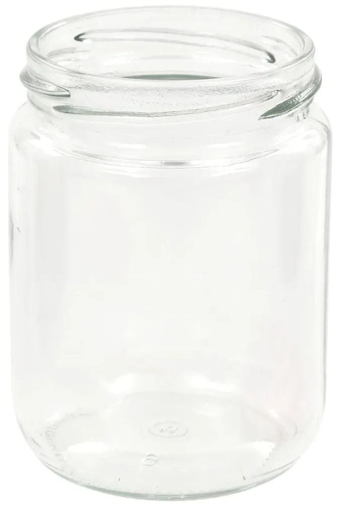 vidaXL Βάζα Μαρμελάδας 48 τεμ. 230 ml Γυάλινα με Κόκκινα/Λευκά Καπάκια