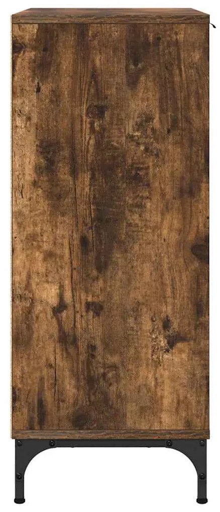 vidaXL Πλαϊνό γραφείο με συρτάρι Καπνιστό Δρύς 89,5 x 33 x 82 εκ.