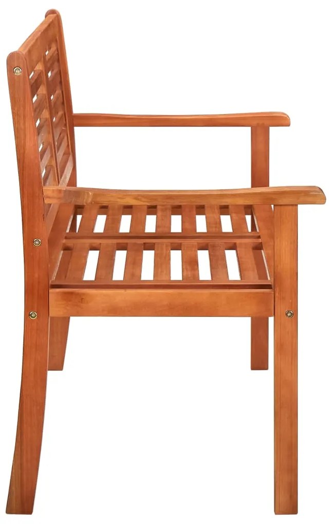 vidaXL Παγκάκι Κήπου Διθέσιο 120 εκ. Μασίφ Ξύλο Ευκαλύπτου με Μαξιλάρι