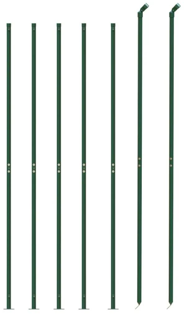 Συρματόπλεγμα Περίφραξης Πράσινο 2x10 μ. με Βάσεις Φλάντζα - Πράσινο