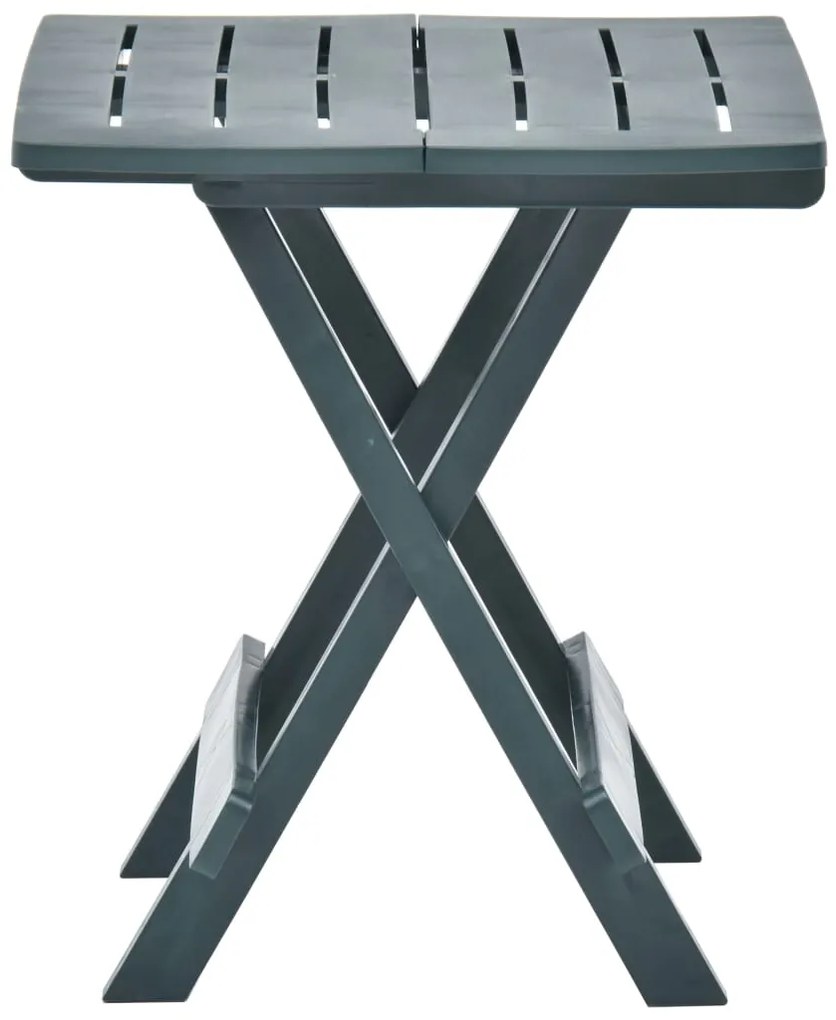 vidaXL Τραπέζι Κήπου Πτυσσόμενο Πράσινο 45 x 43 x 50 εκ. Πλαστικό