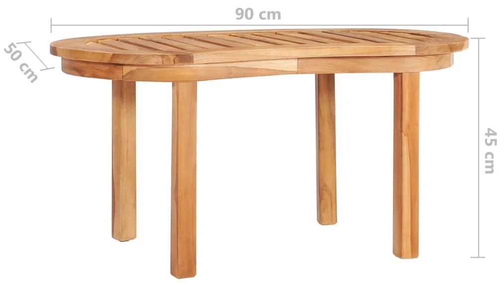 VIDAXL ΣΕΤ ΣΑΛΟΝΙΟΥ ΚΗΠΟΥ 5 ΤΕΜ. ΑΠΟ ΞΥΛΟ TEAK 3059963