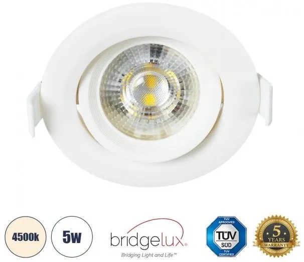 Χωνευτό LED Κινούμενο Spot Downlight 60183 GloboStar 60183 Λευκό